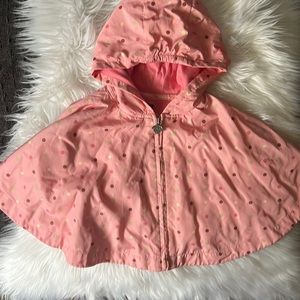 Baby GAP Cape Rain Jacket Polka Dots with Dog Zipper Pull Size Toddler L/XL